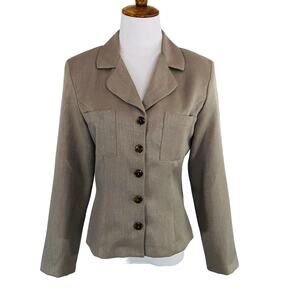 A Byer Women's Blazer Top Button Front Long Sleeves Size Small V Neck